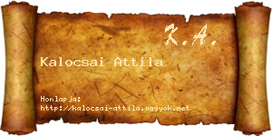 Kalocsai Attila névjegykártya