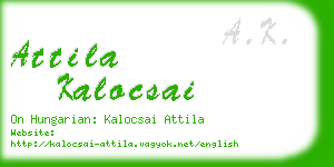 attila kalocsai business card